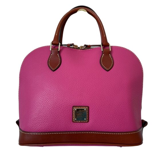 Dooney Bourke Handbags - DOONEY & BOURKE | NWOT Pink Pebble Grain Zip Zip Satchel